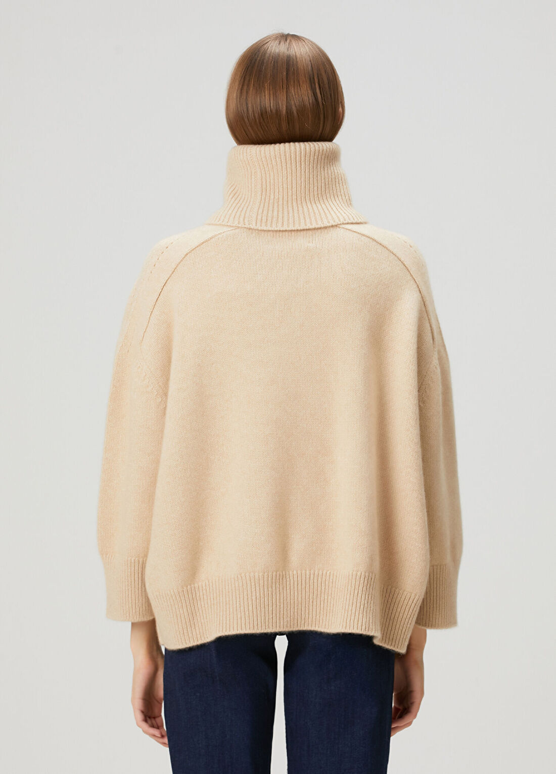 Kujten Diana Bej Oversize Kaşmir Triko görsel 4