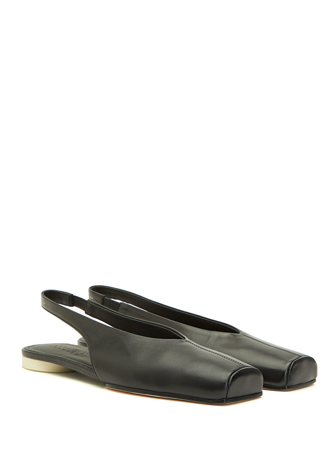 MM6 Maison Margiela Siyah Deri Babet görsel 2