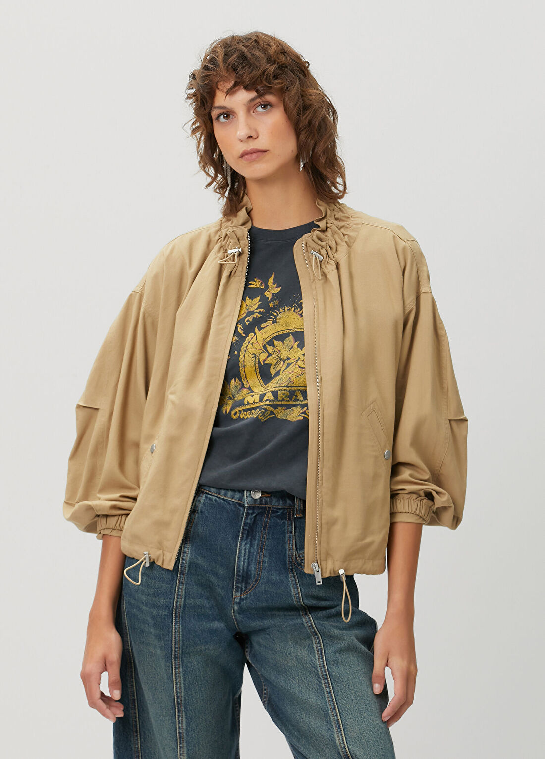 Marant Etoile Pluma Camel Ceket