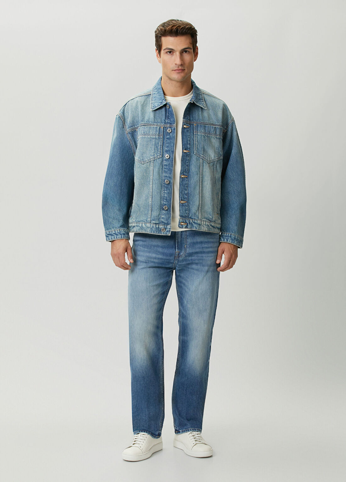 7 For All Mankind Relaxed Açık Mavi Denim Ceket görsel 2