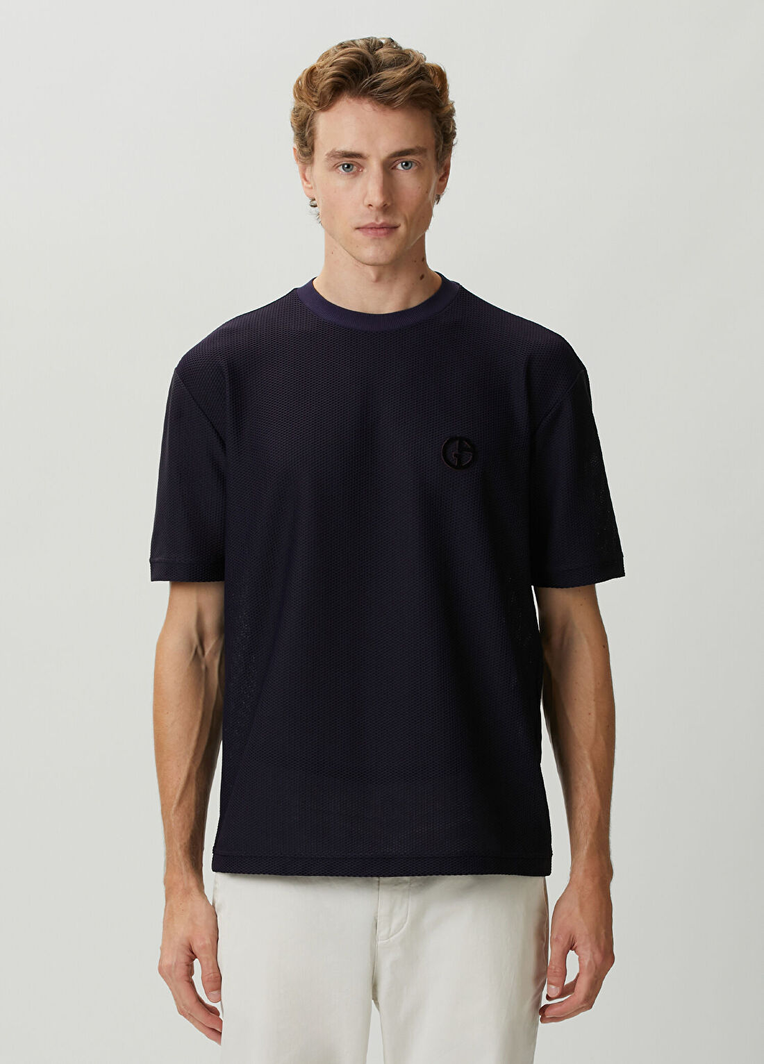 Giorgio Armani Mor Logo Detaylı T-shirt görsel 3
