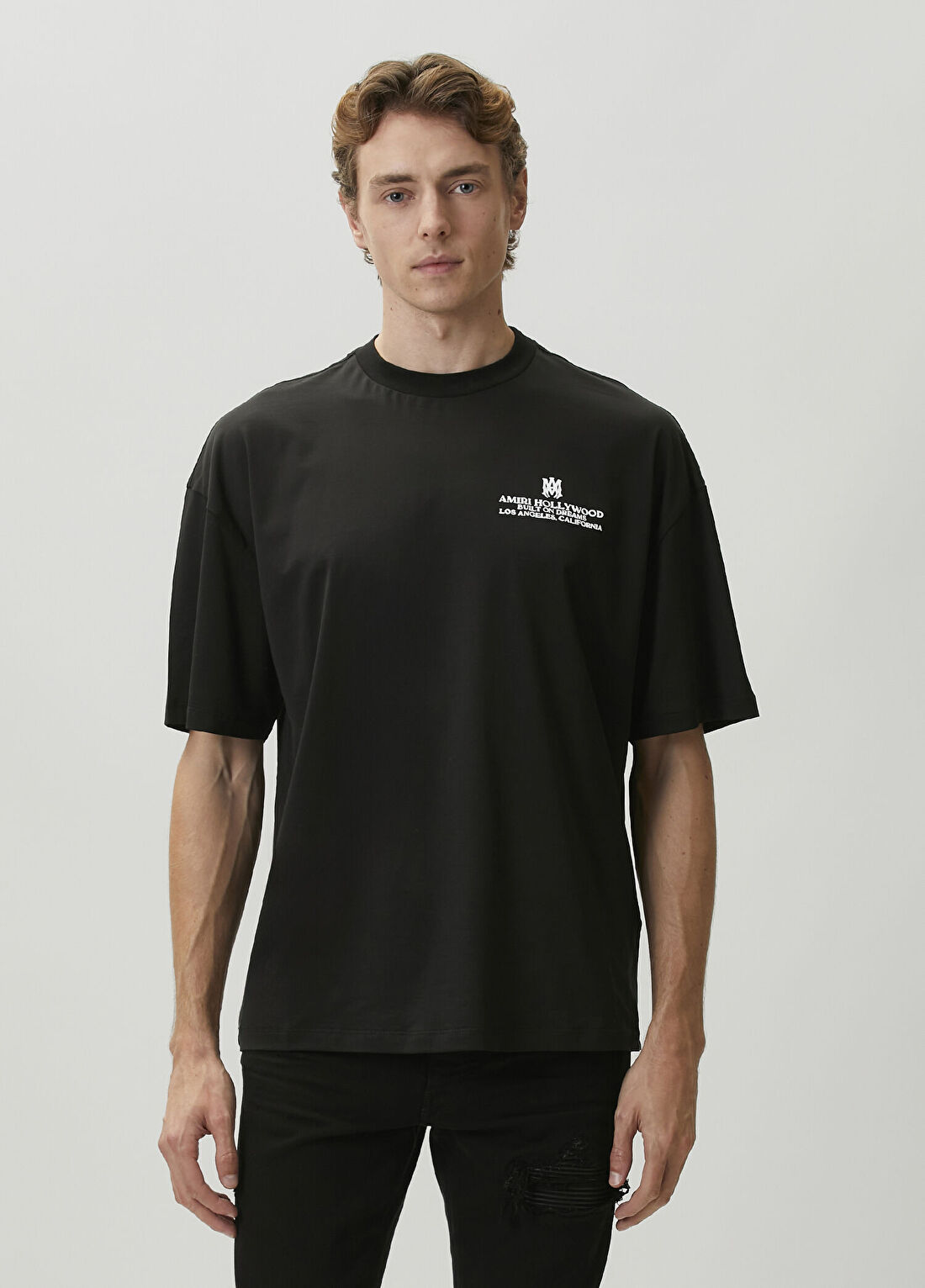 Amiri Built on Dreams Siyah Oversize T-shirt