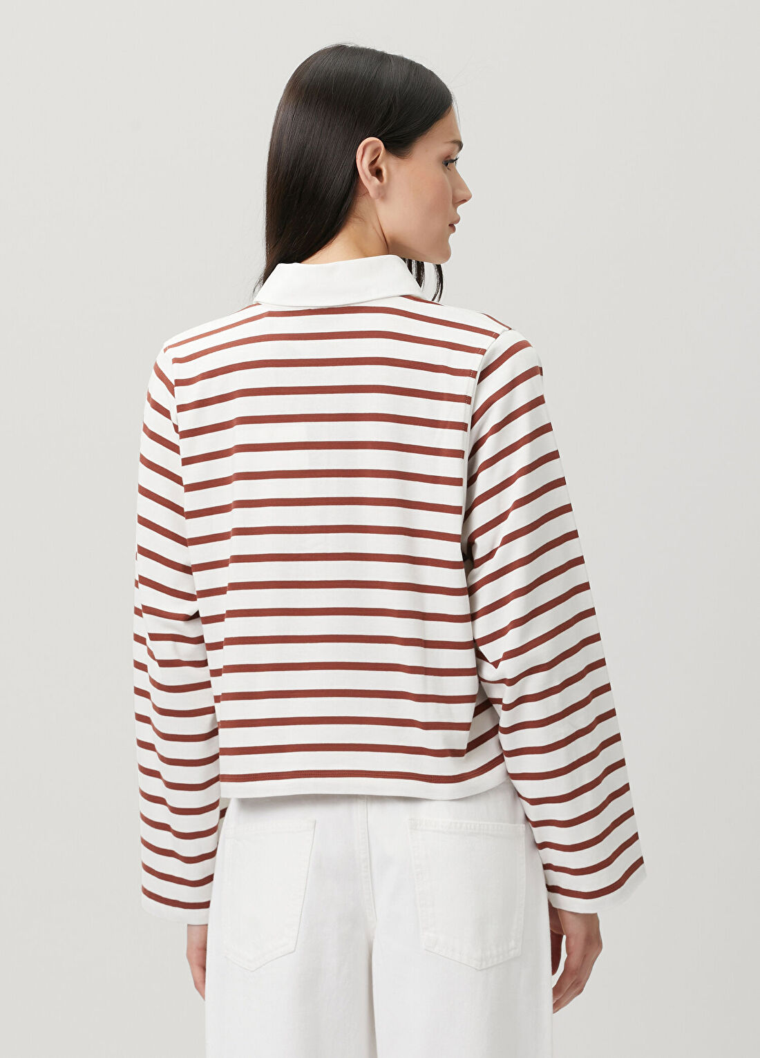 DAGMAR Beyaz Bordo T-shirt görsel 4