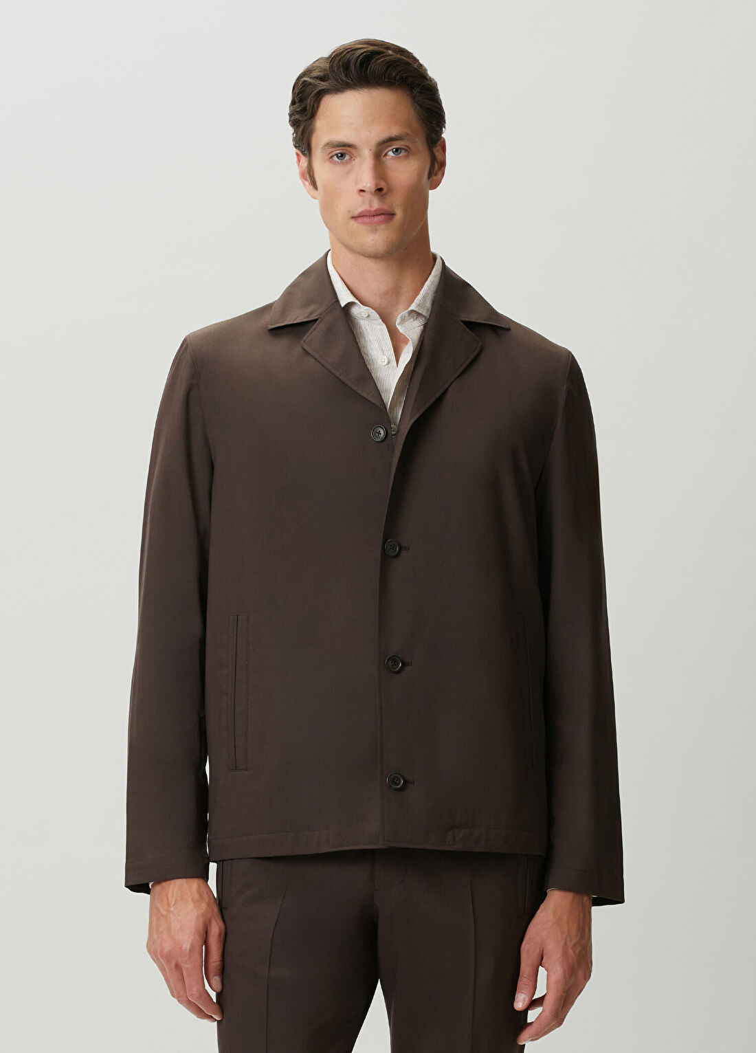 Corneliani Kahverengi Yün Mont