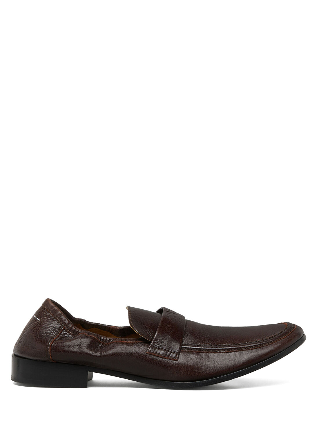MM6 Maison Margiela Bordo Kadın Deri Loafer