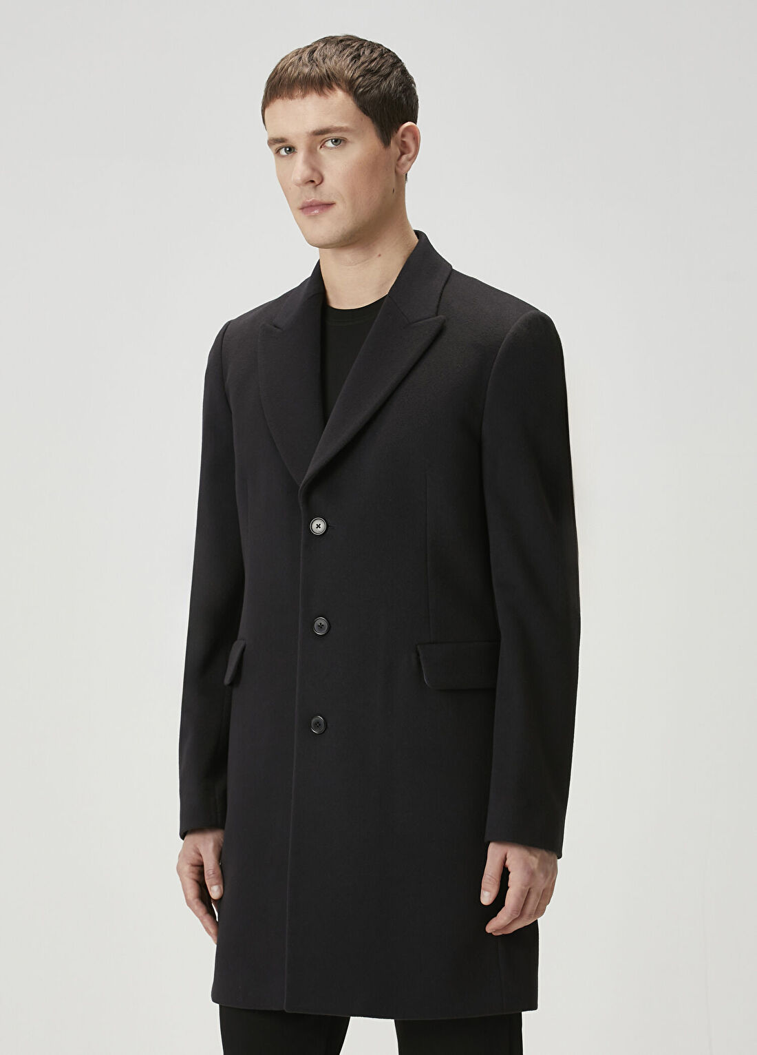 Paul Smith Lacivert Yün Palto görsel 3