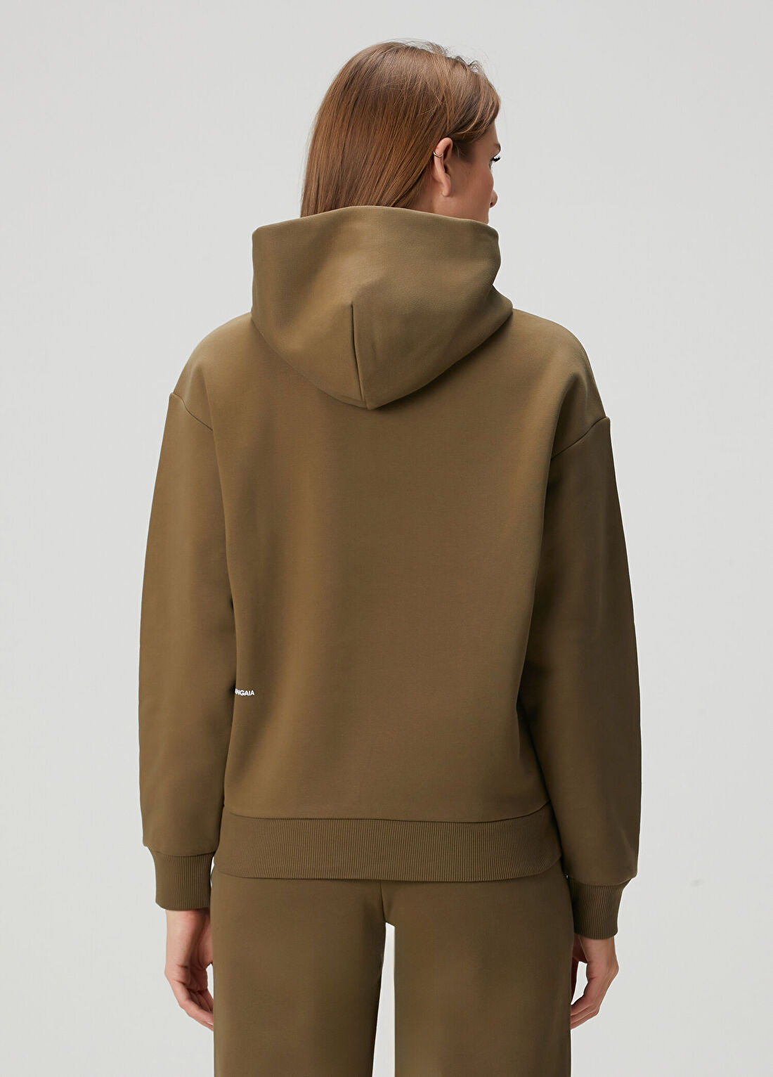 Pangaia Haki Kapüşonlu Sweatshirt görsel 4
