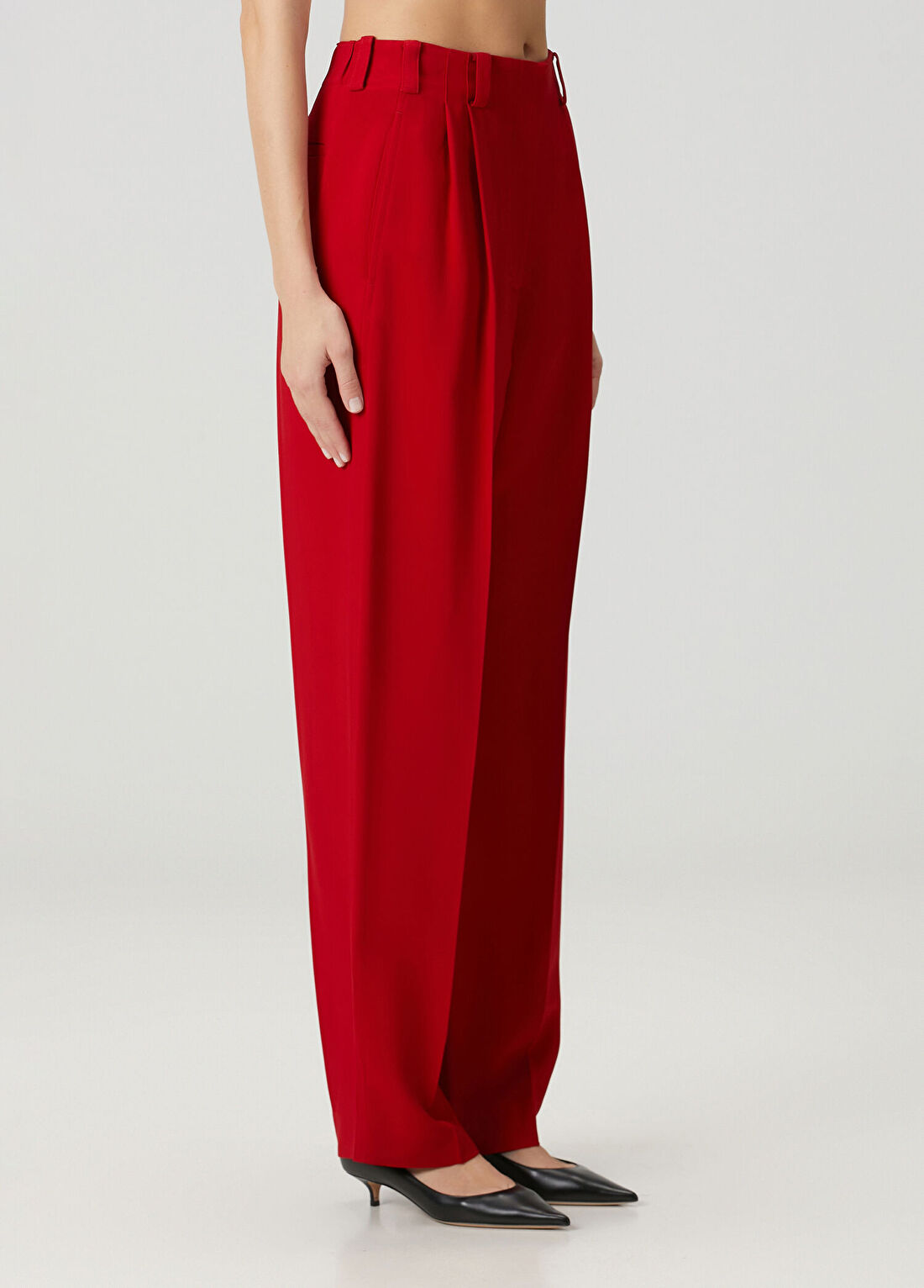 Givenchy Kırmızı Pileli Pantolon görsel 4