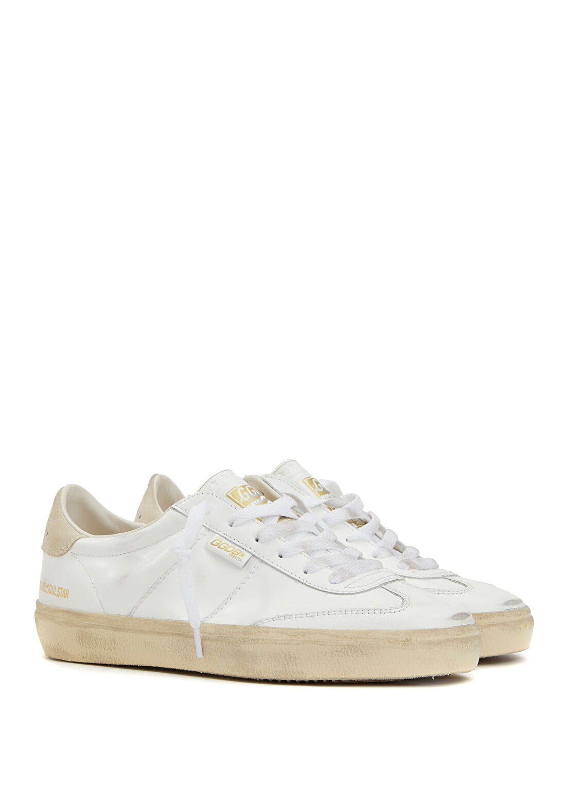 Golden Goose Soul Star Bej Beyaz Kadın Deri Sneaker görsel 2