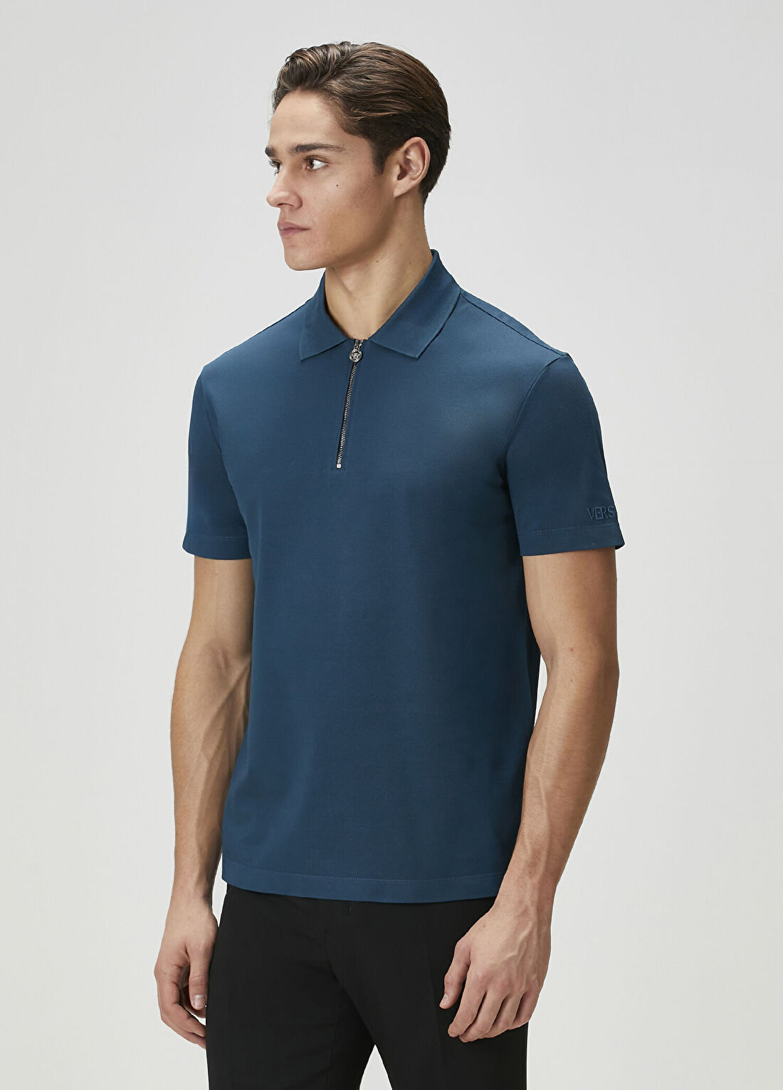 Versace Turkuaz Polo T-shirt görsel 3