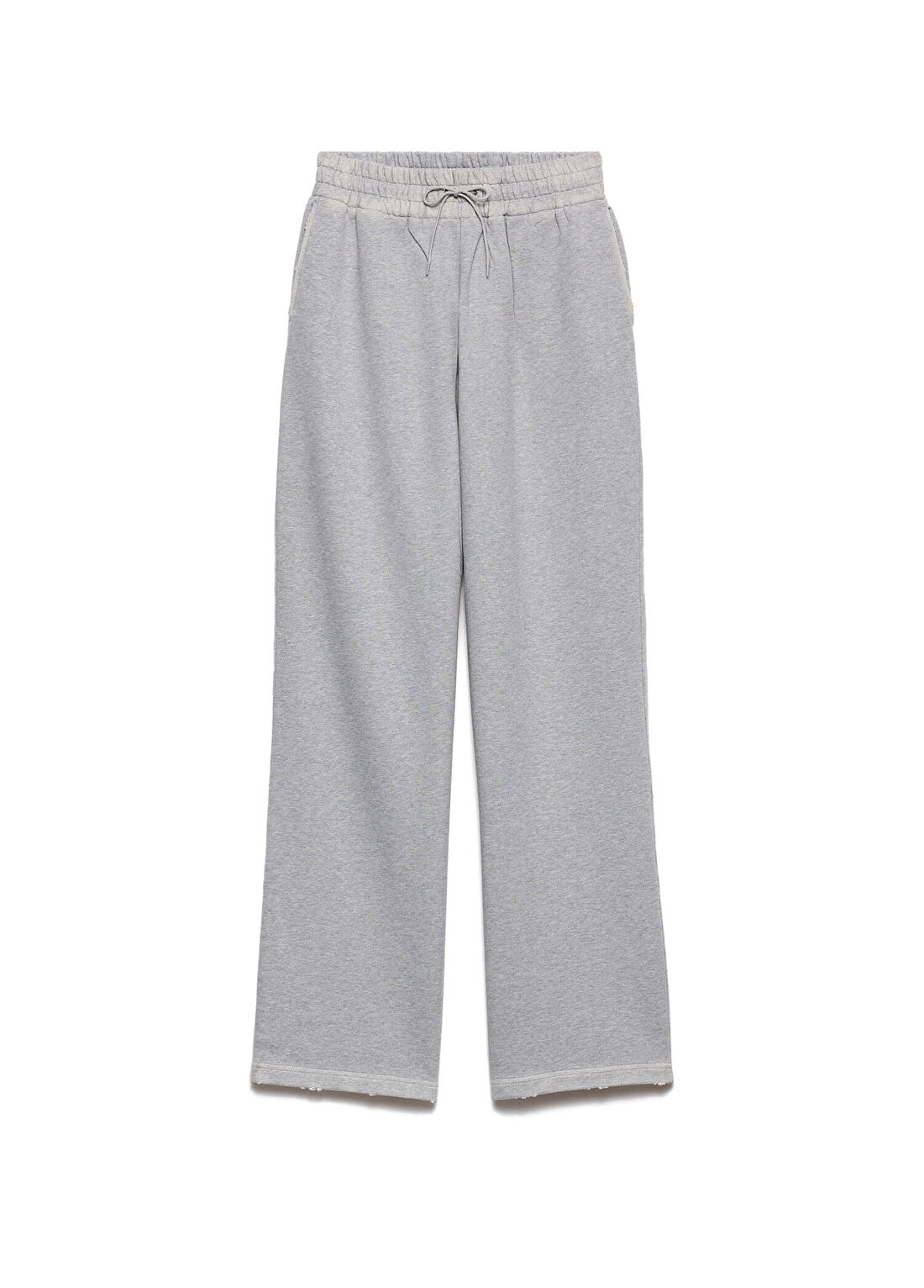 Prada Gri Pamuklu Polar Kadın Jogger Pantolon