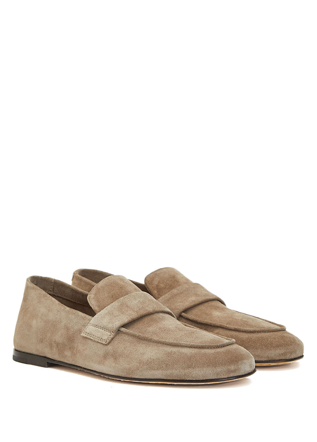 Officine Creative Bej Kadın Süet Loafer görsel 2