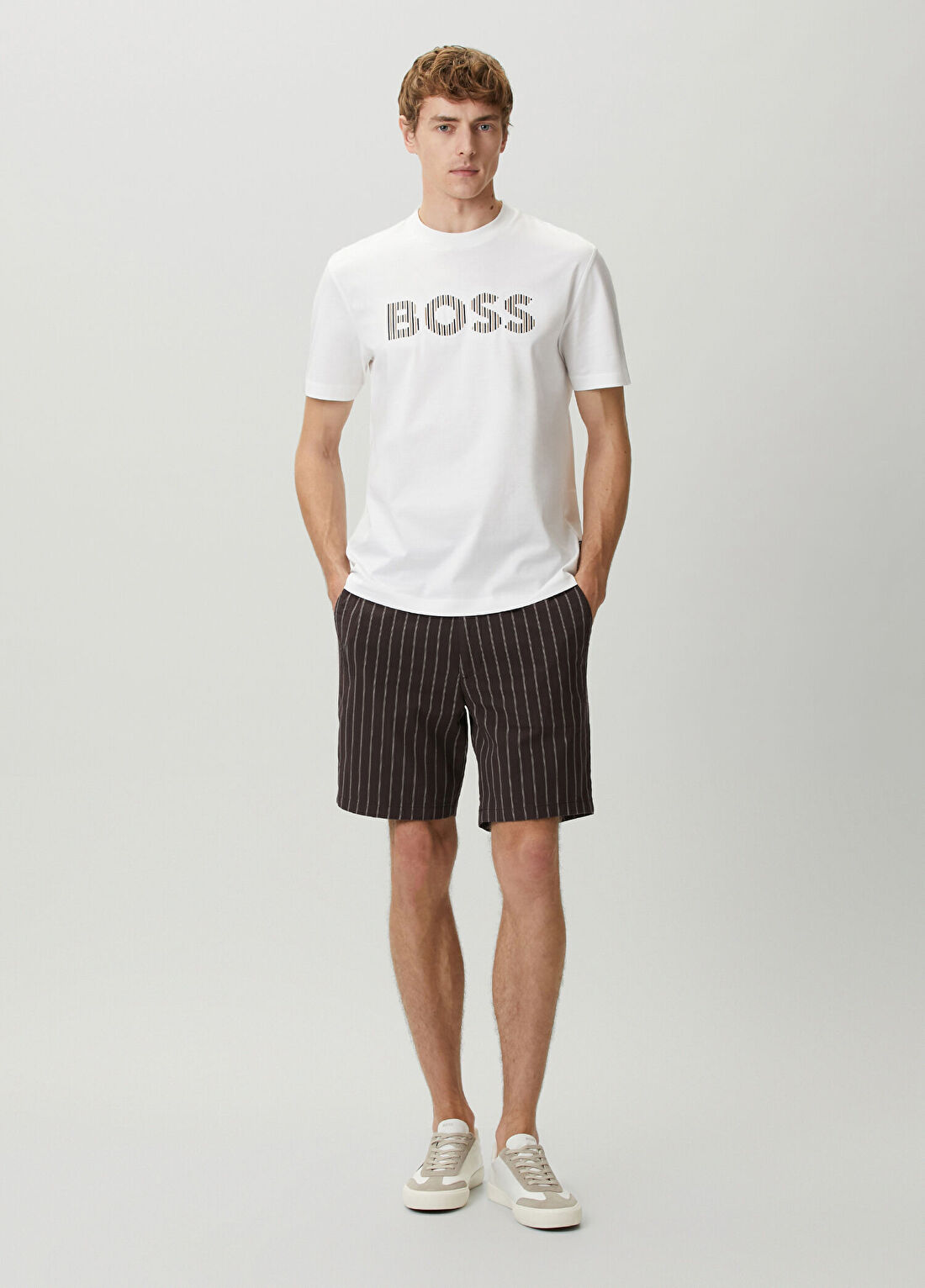 Boss Naturel Logo Nakışlı T-shirt görsel 2