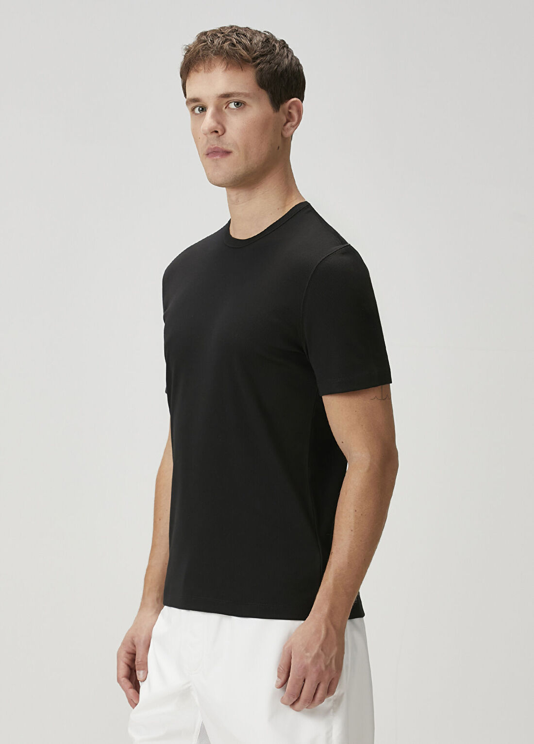 Brunello Cucinelli Siyah Basic T-shirt görsel 3