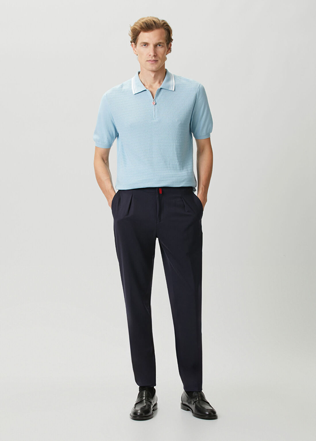 Kiton Lacivert Yün Pantolon