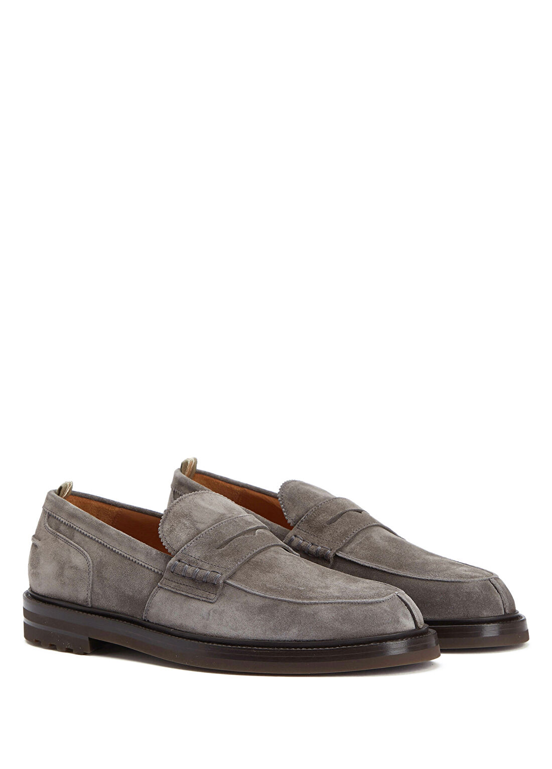 Officine Creative Sax Gri Erkek Süet Loafer görsel 2