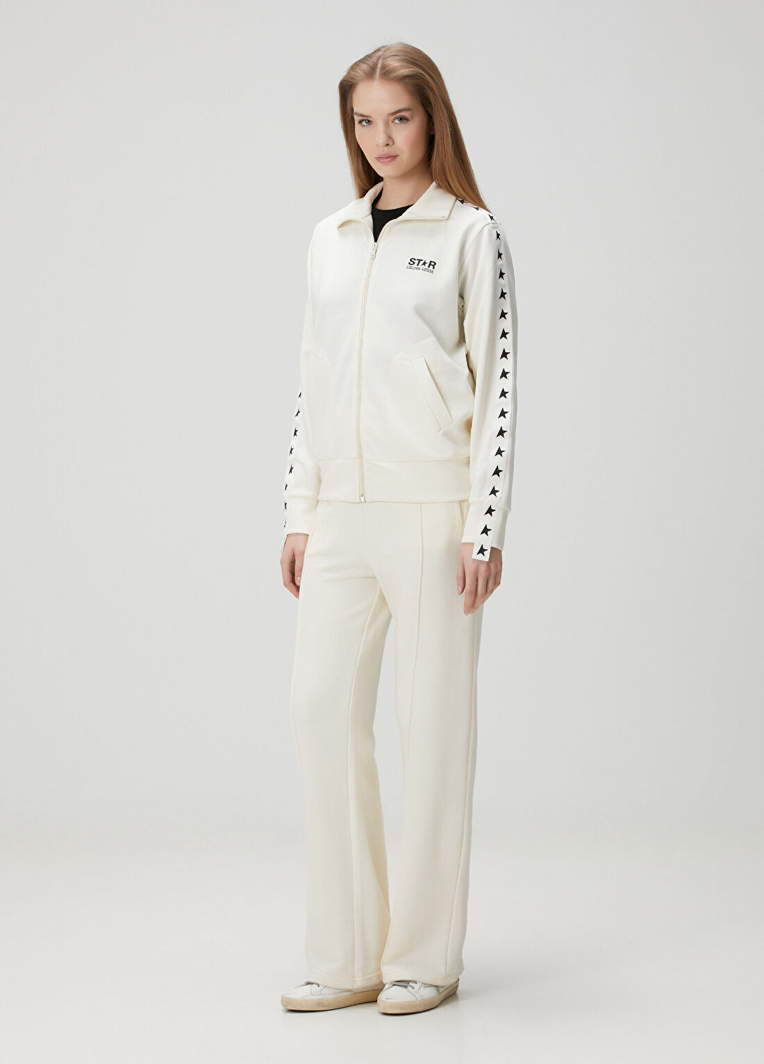 Golden Goose Krem Yıldız Şeritli Ceket görsel 2