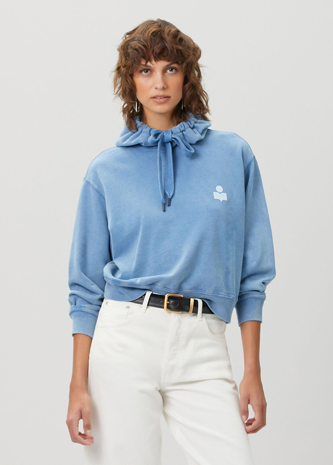 Marant Etoile Salmy Mavi Kapüşonlu Sweatshirt
