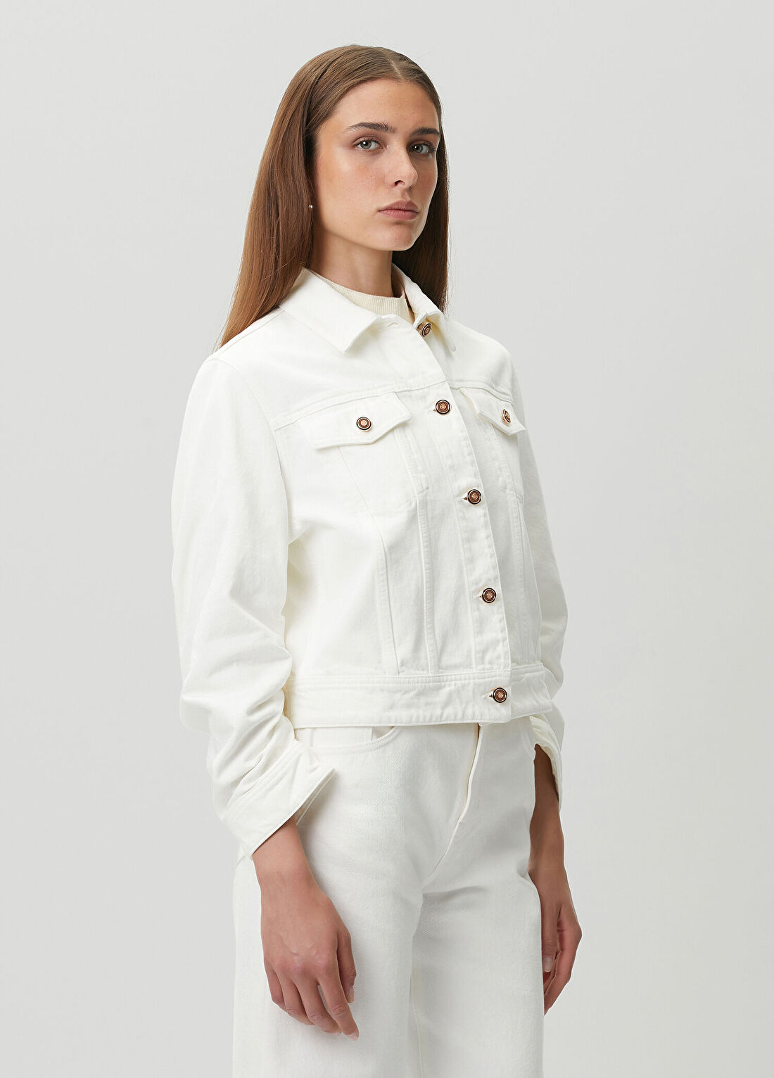 Gabriela Hearst Beyaz Denim Ceket görsel 3