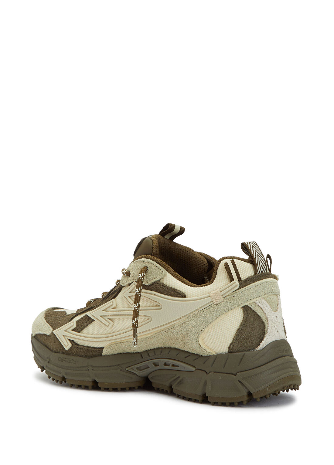 Off-White Be Right Back Haki Erkek Deri Sneaker görsel 3
