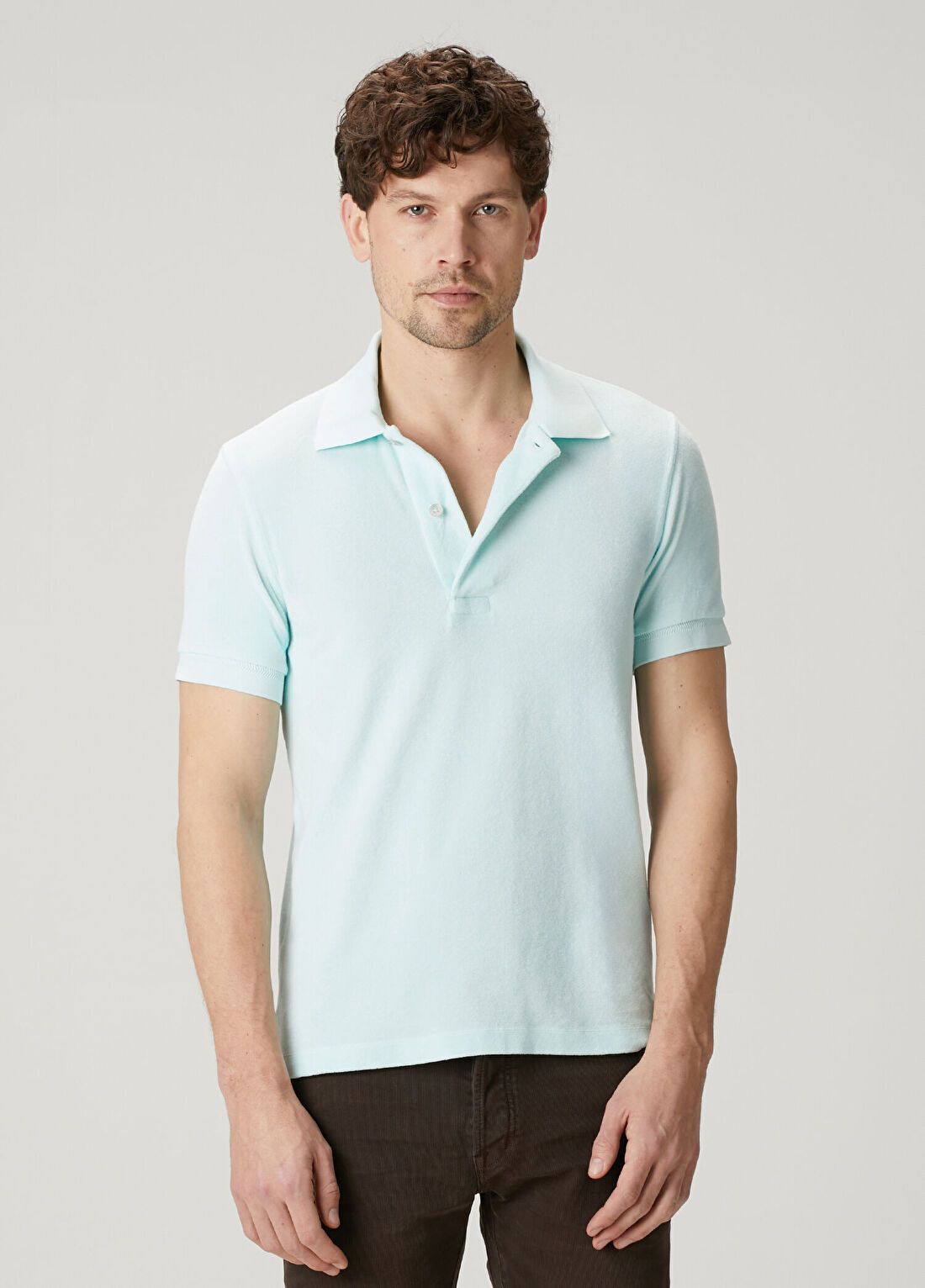 Tom Ford Mavi Polo Yaka Towelling T-shirt