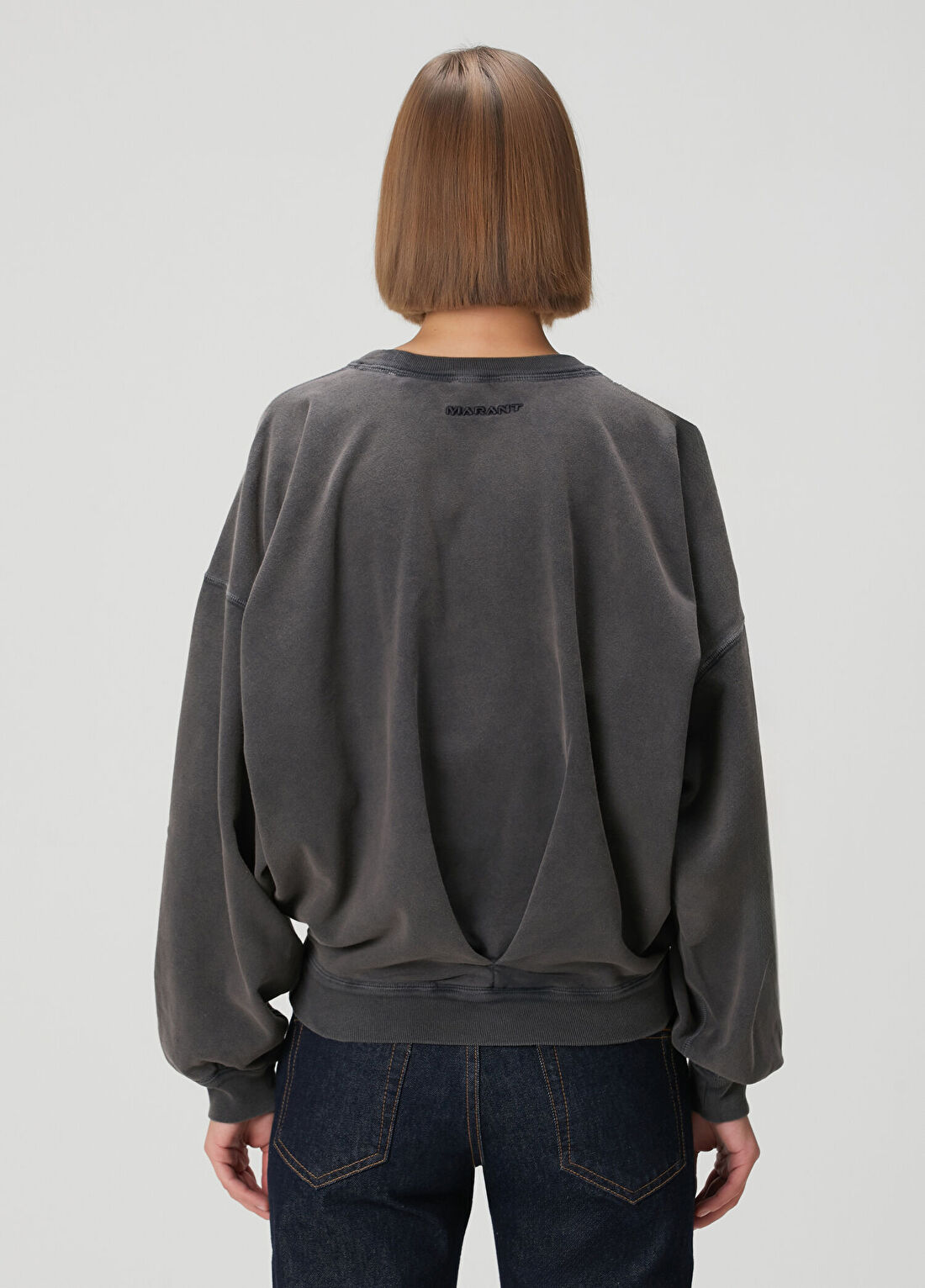 Marant Etoile Sauria Koyu Gri Sweatshirt görsel 4