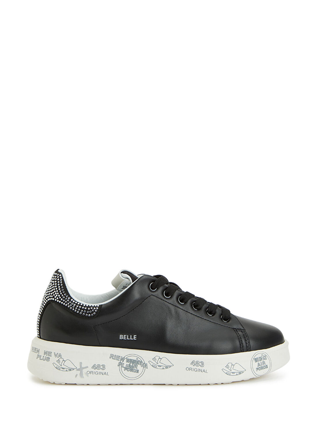 Premiata Bella Siyah Beyaz Kadın Deri Sneaker