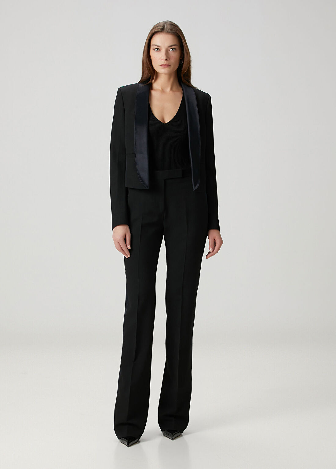 Tom Ford Siyah Lacivert Yün Pantolon