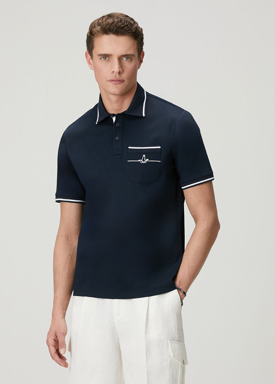 Beymen Club Comfort Fit Lacivert Cepli Polo T-shirt