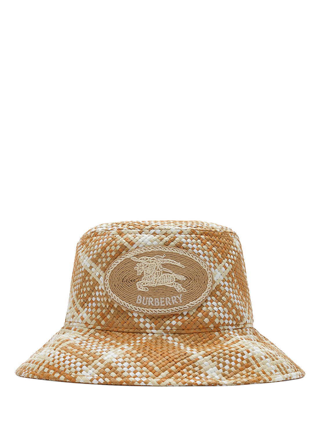 Burberry Kare Desenli Bej Erkek Şapka