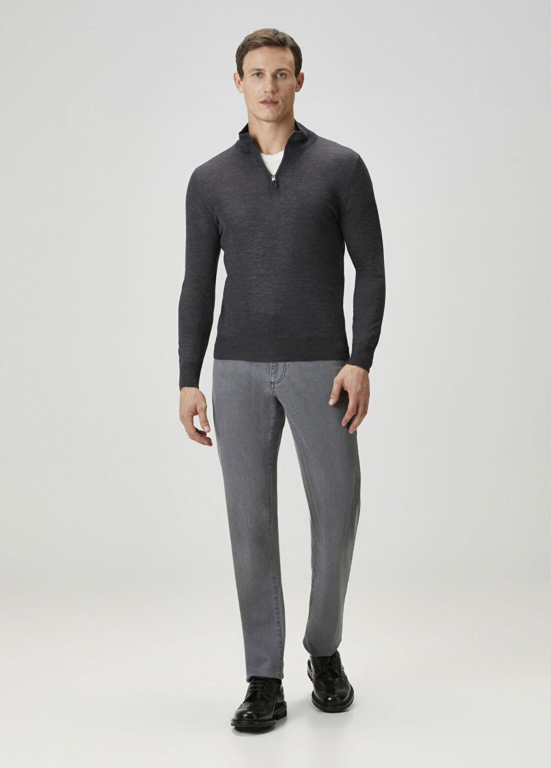 Canali Gri Jean Pantolon