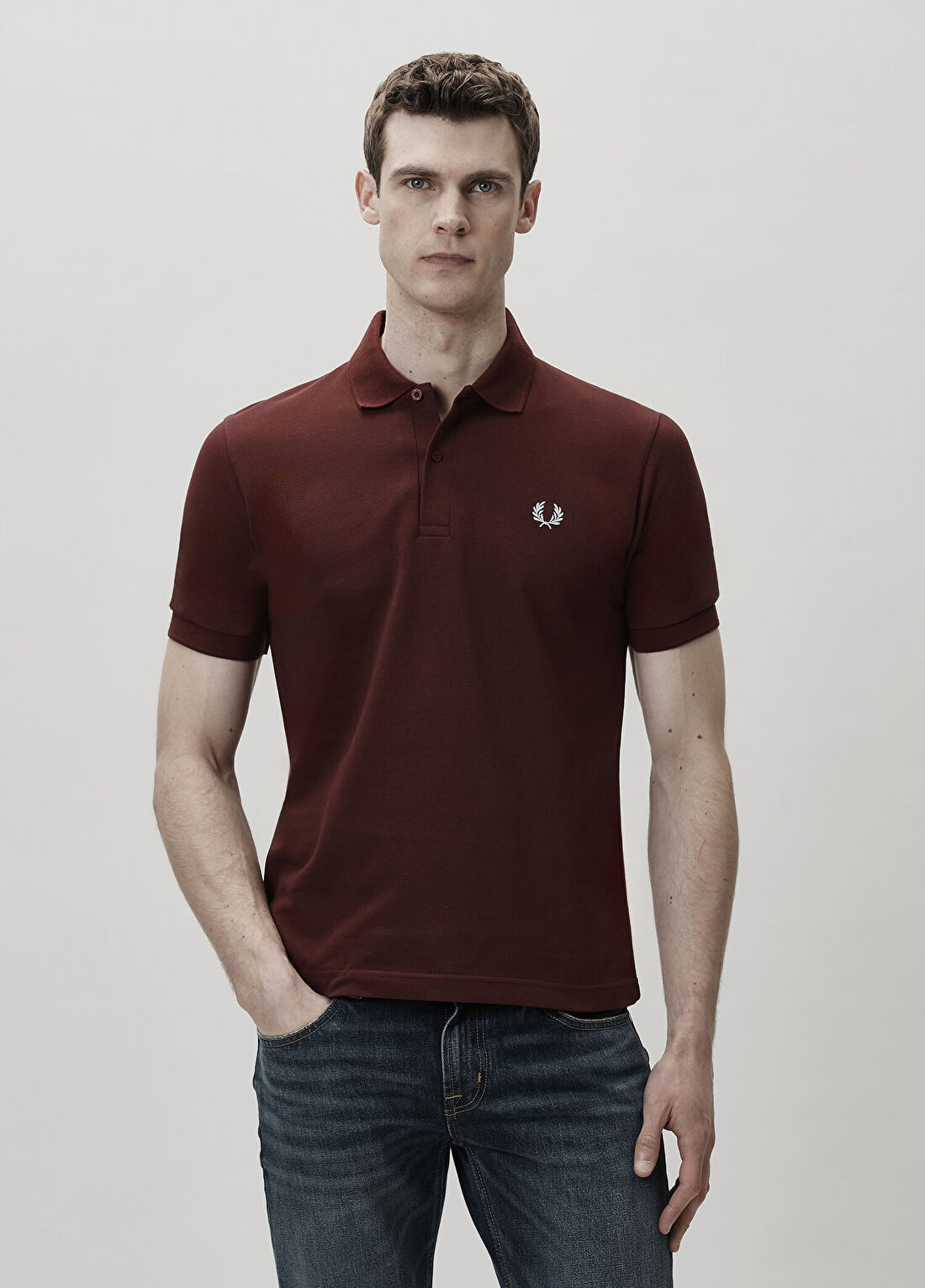 Fred Perry Bordo Polo Yaka T-shirt