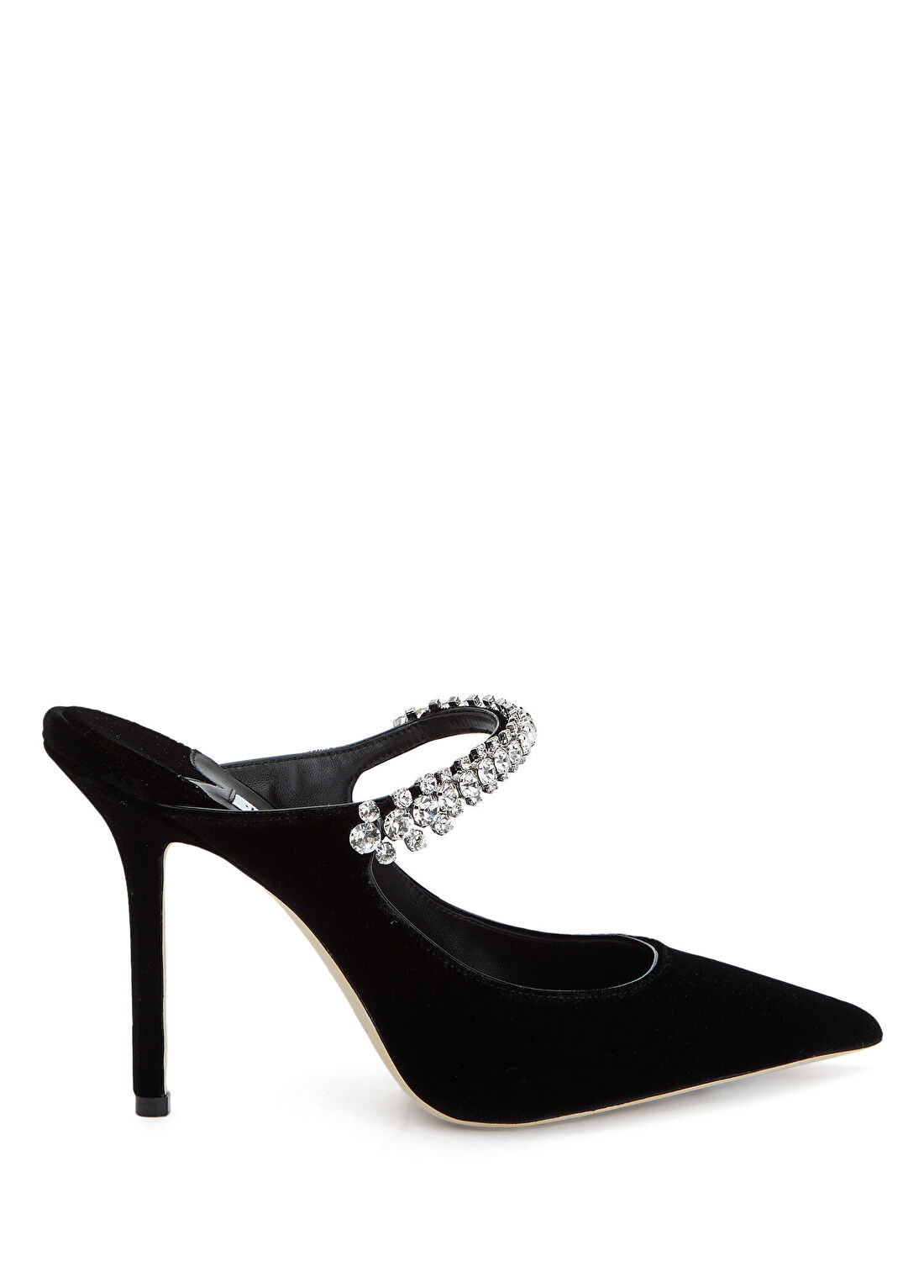 Jimmy Choo Bing Siyah Taşlı Topuklu Terlik