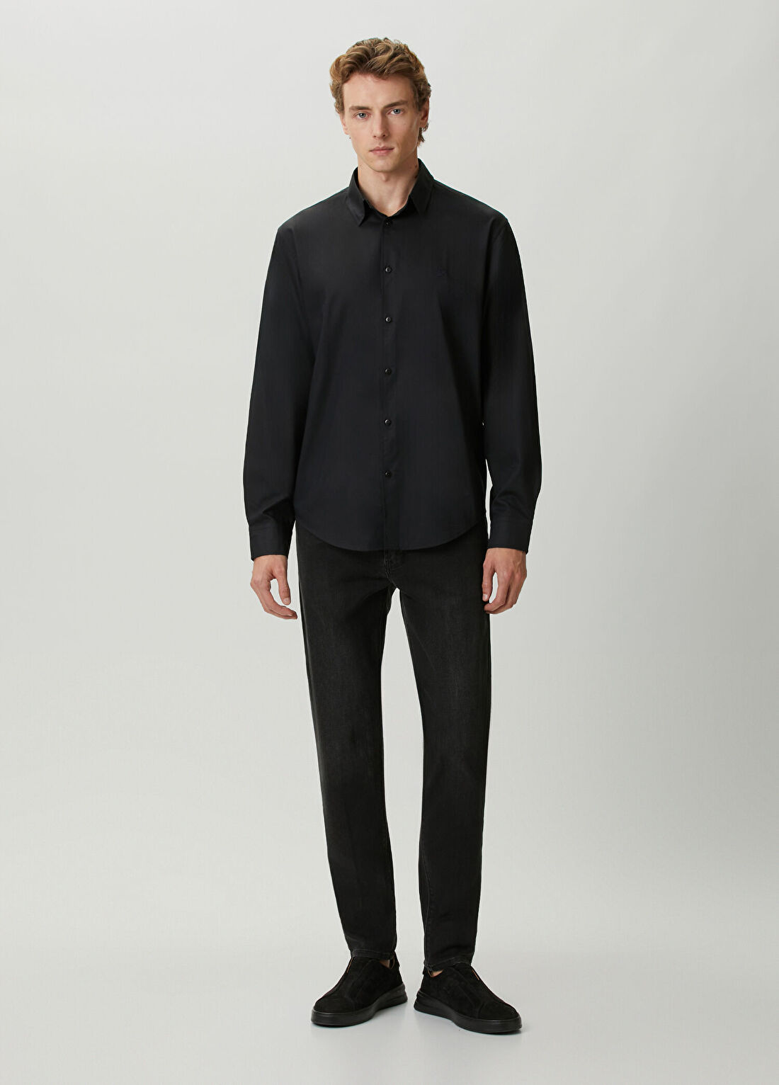 Emporio Armani Regular Fit Lacivert Gömlek görsel 2