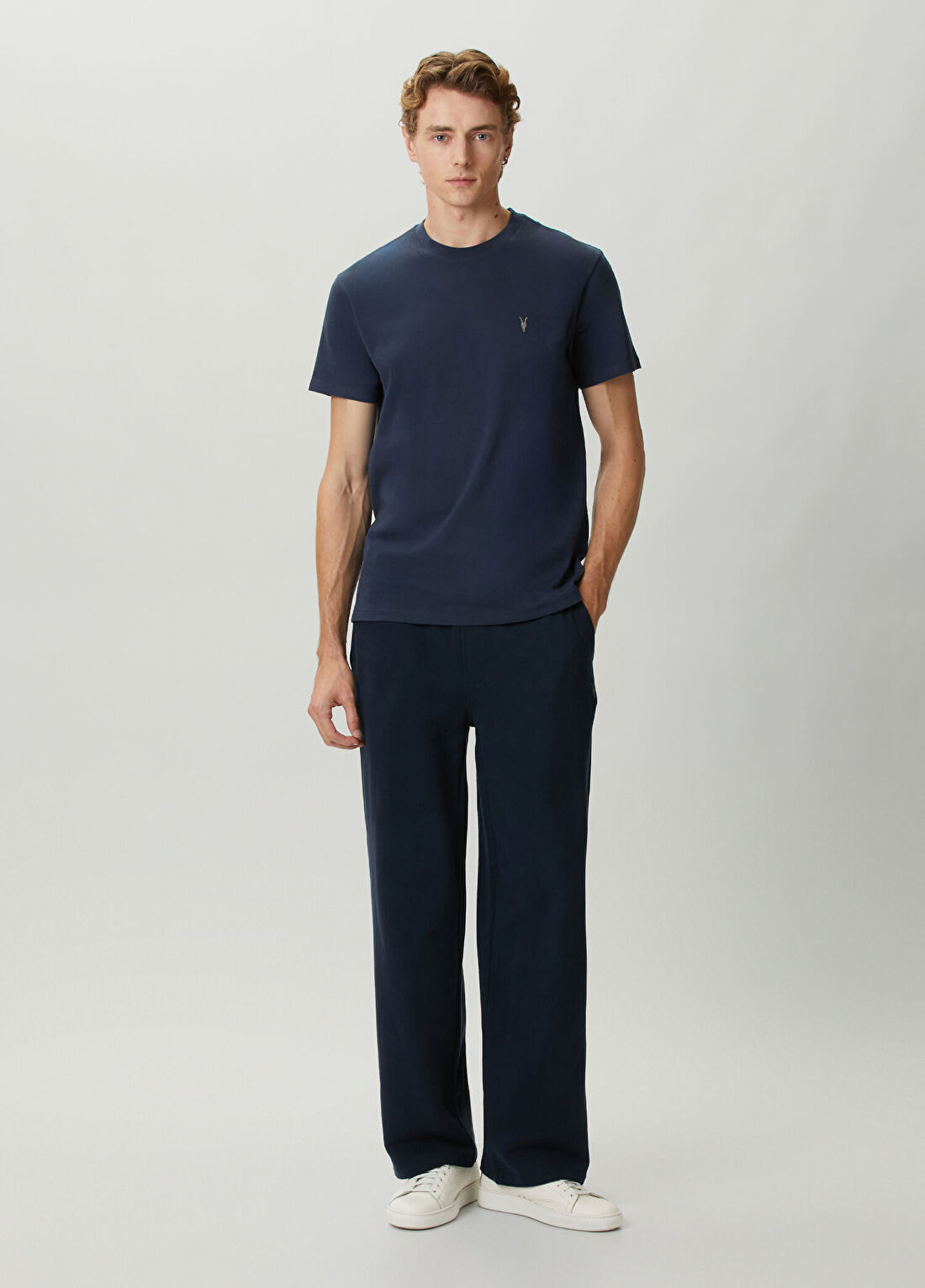 AllSaints Dexter Lacivert T-shirt görsel 2