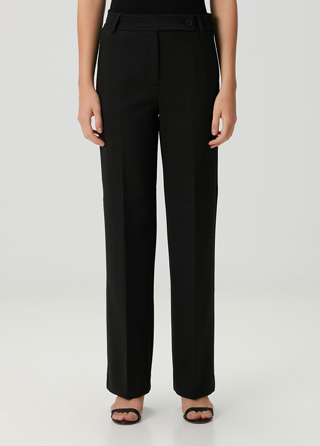 Academia Siyah Straight Leg Pantolon görsel 2