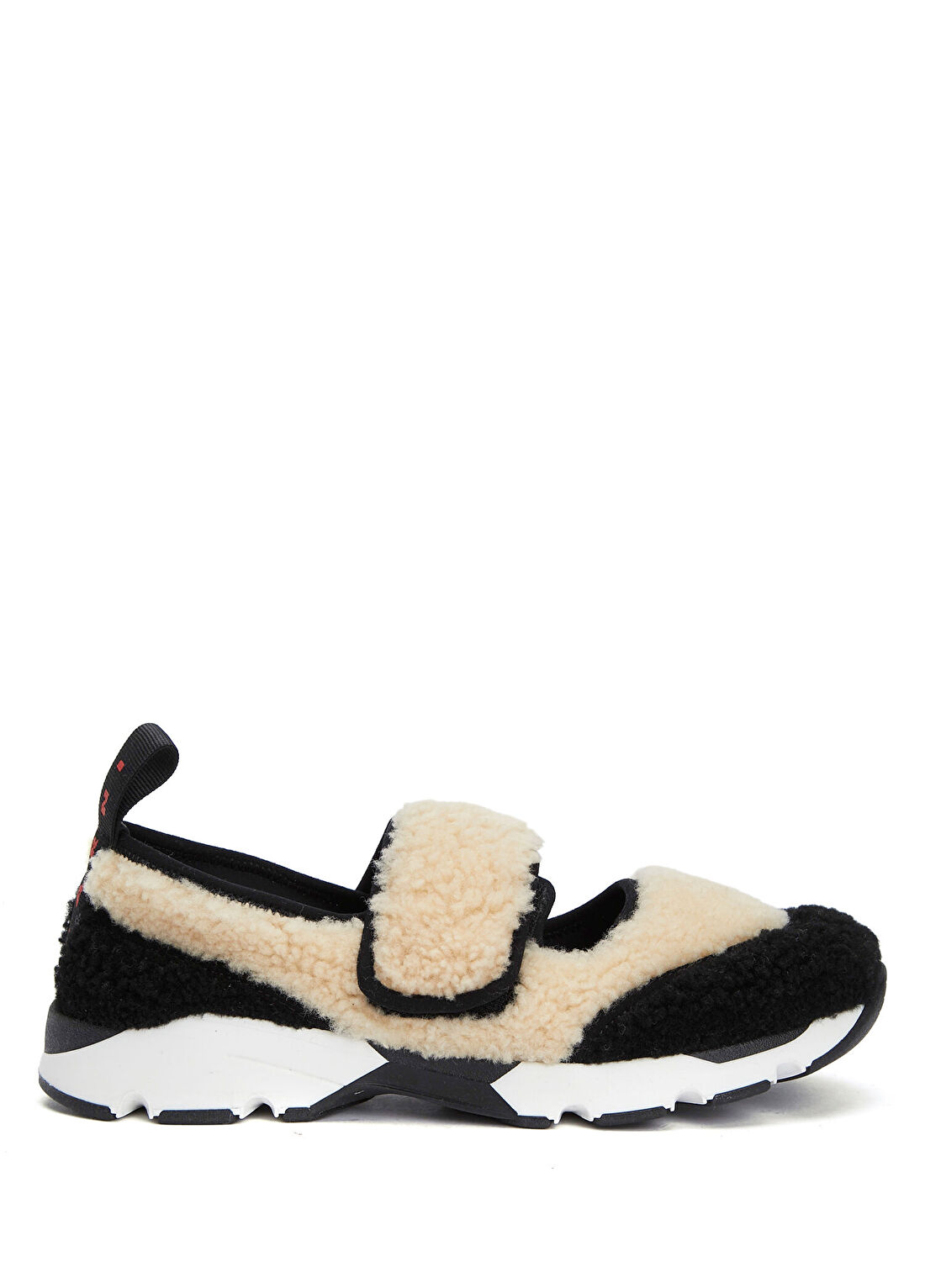 Marni Bej Siyah Kadın Süet Sneaker