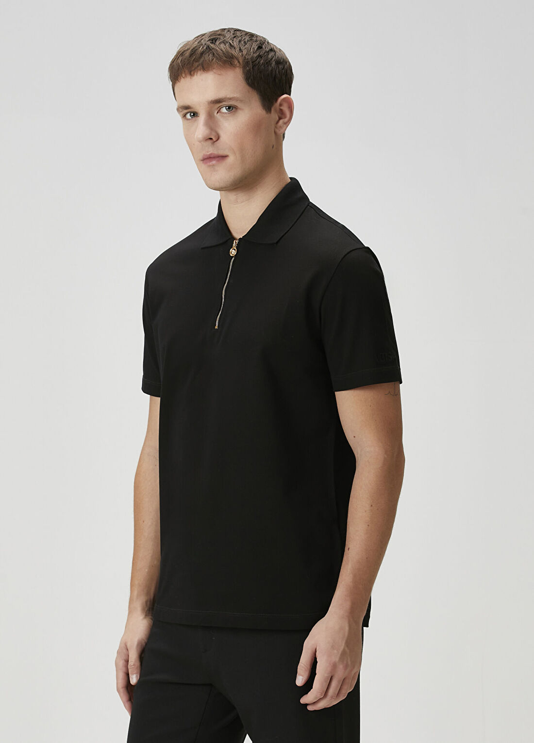 Versace Siyah Polo T-shirt görsel 3