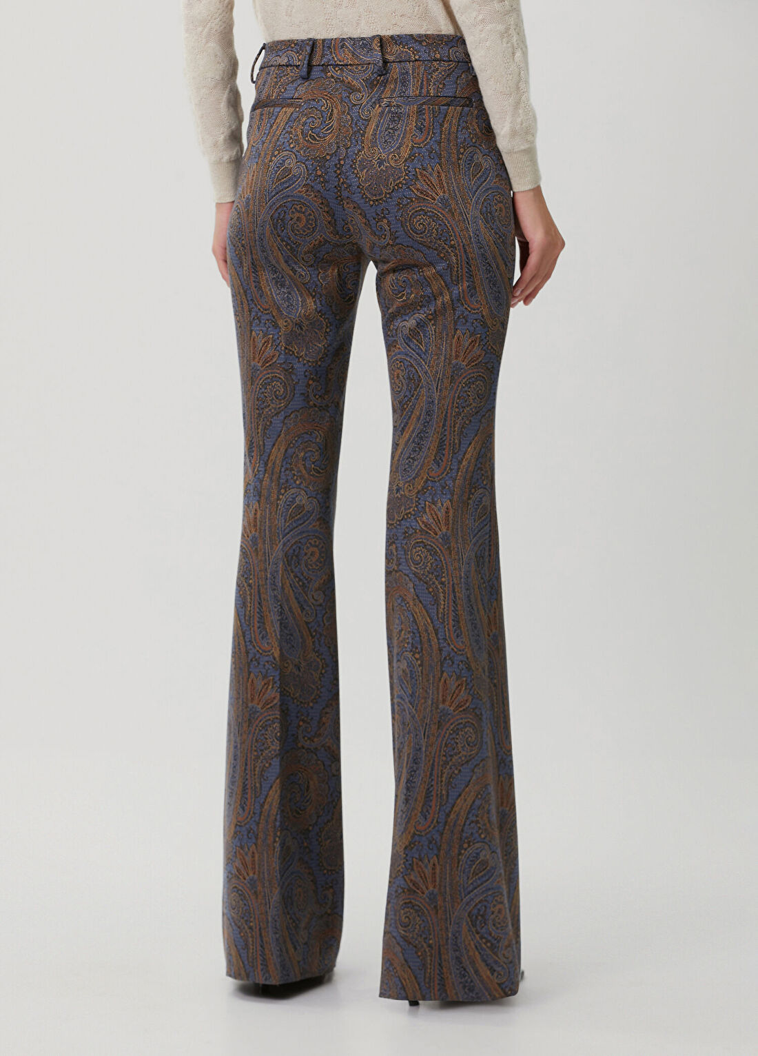 Etro Mavi Şal Desenli Pantolon görsel 4