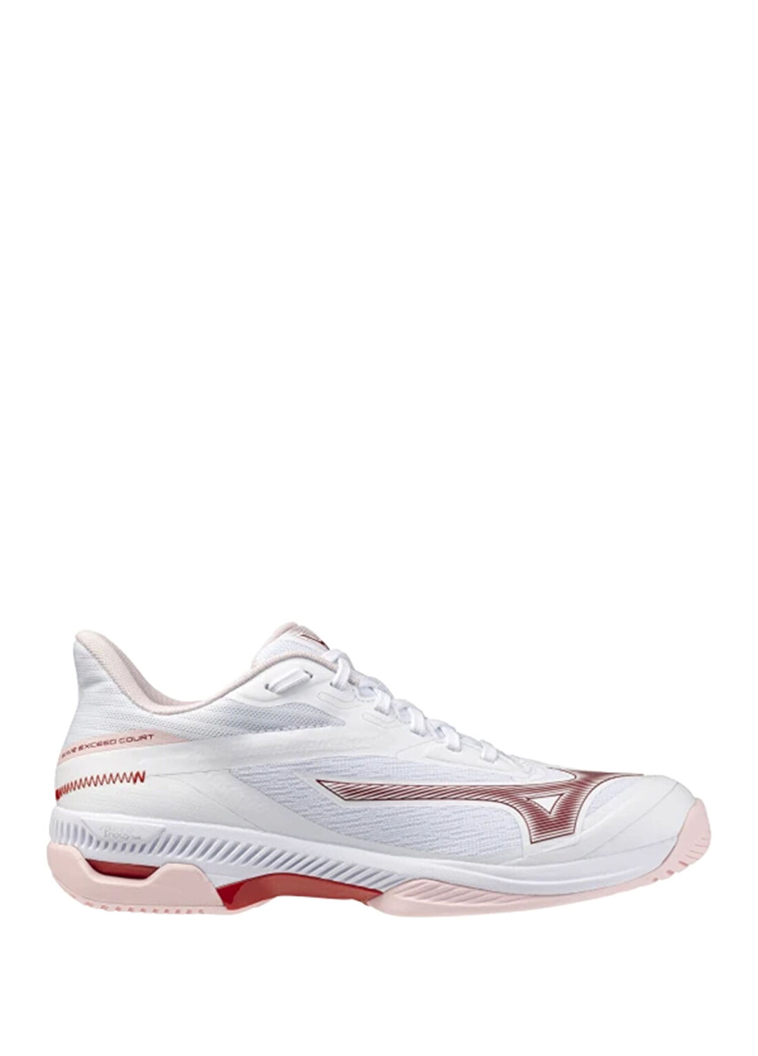 Mizuno Wave Exceed Court AC Beyaz Kırmızı Kadın Tenis Ayakkabısı