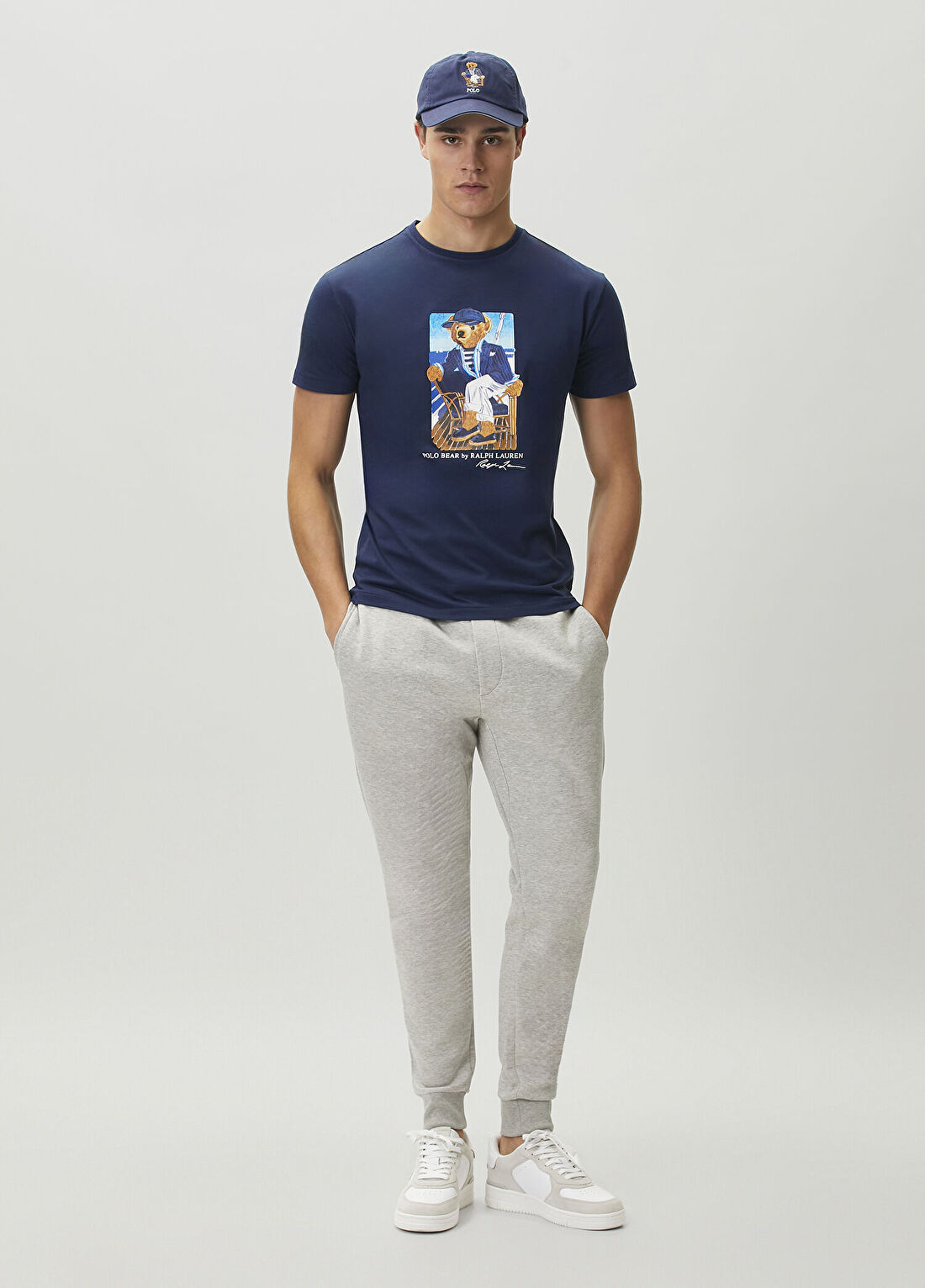 Polo Ralph Lauren Custom Slim Fit Lacivert Jersey T-shirt görsel 2