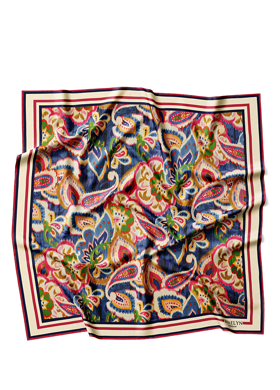 Braelyn London Paisley Reverie Twill İpek Kadın Eşarp