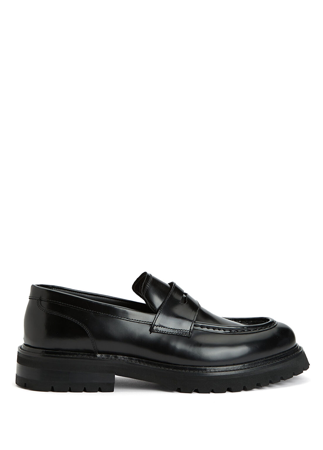 Beymen Collection Siyah Fitilli Saraçlı Erkek Deri Loafer