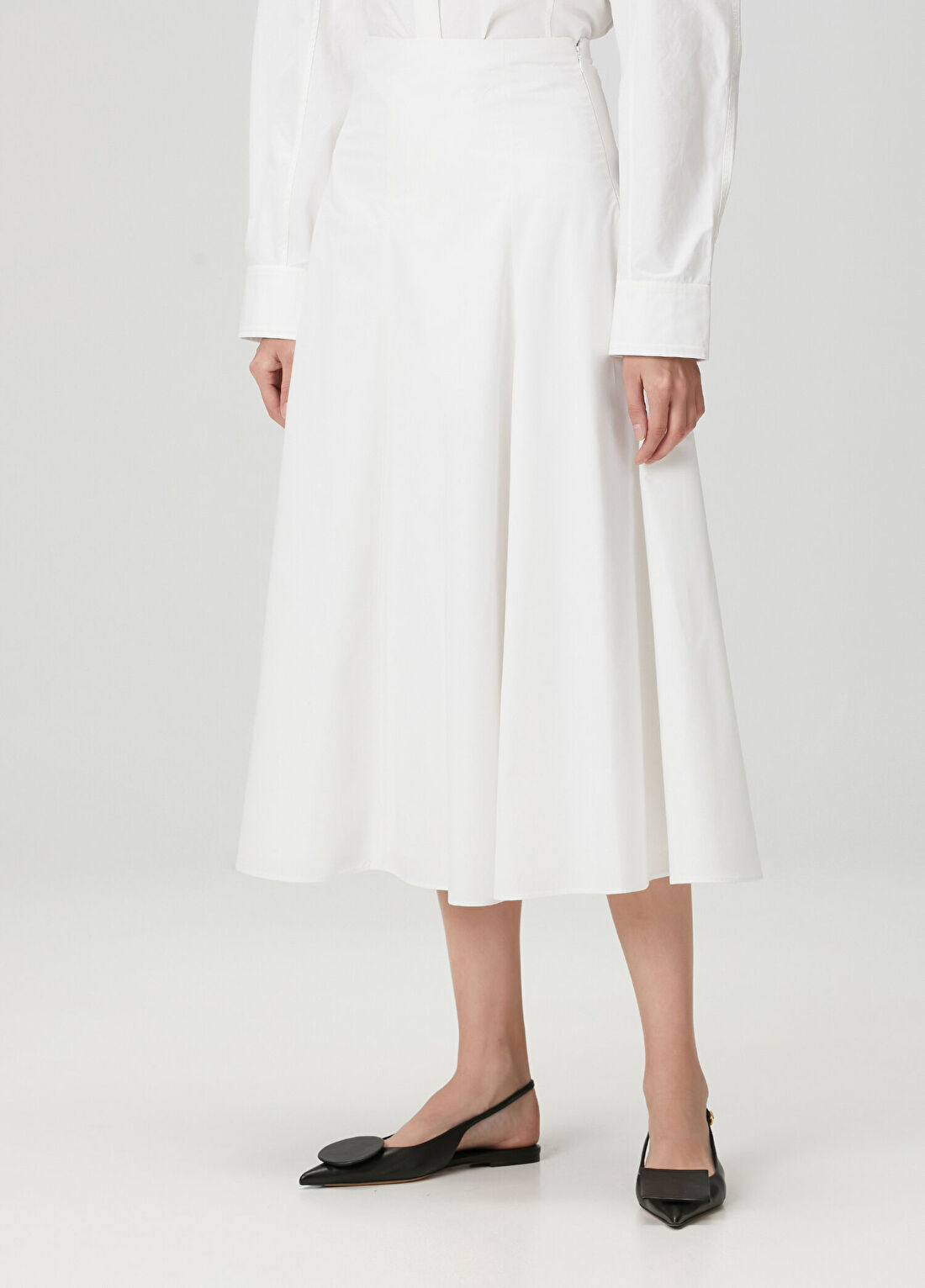 Jacquemus The Triangle Beyaz Midi Etek görsel 4