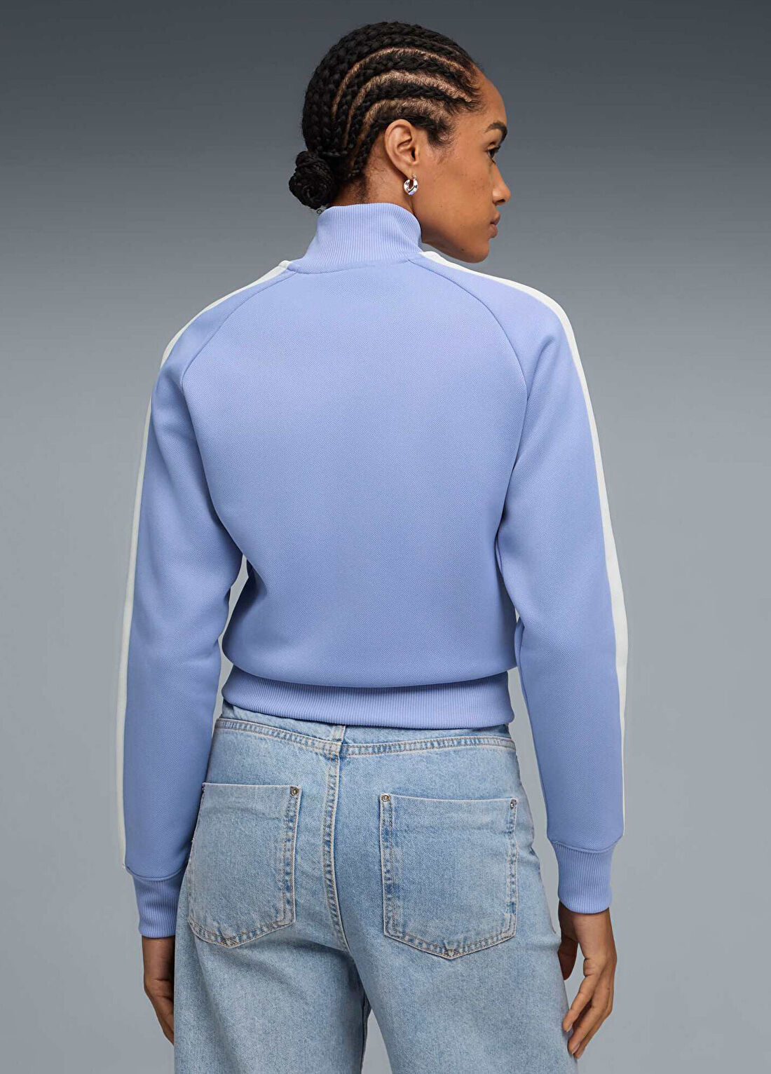 Puma T7 Always On Kısa Track Intense Lavender Kadın Spor Sweatshirt görsel 3