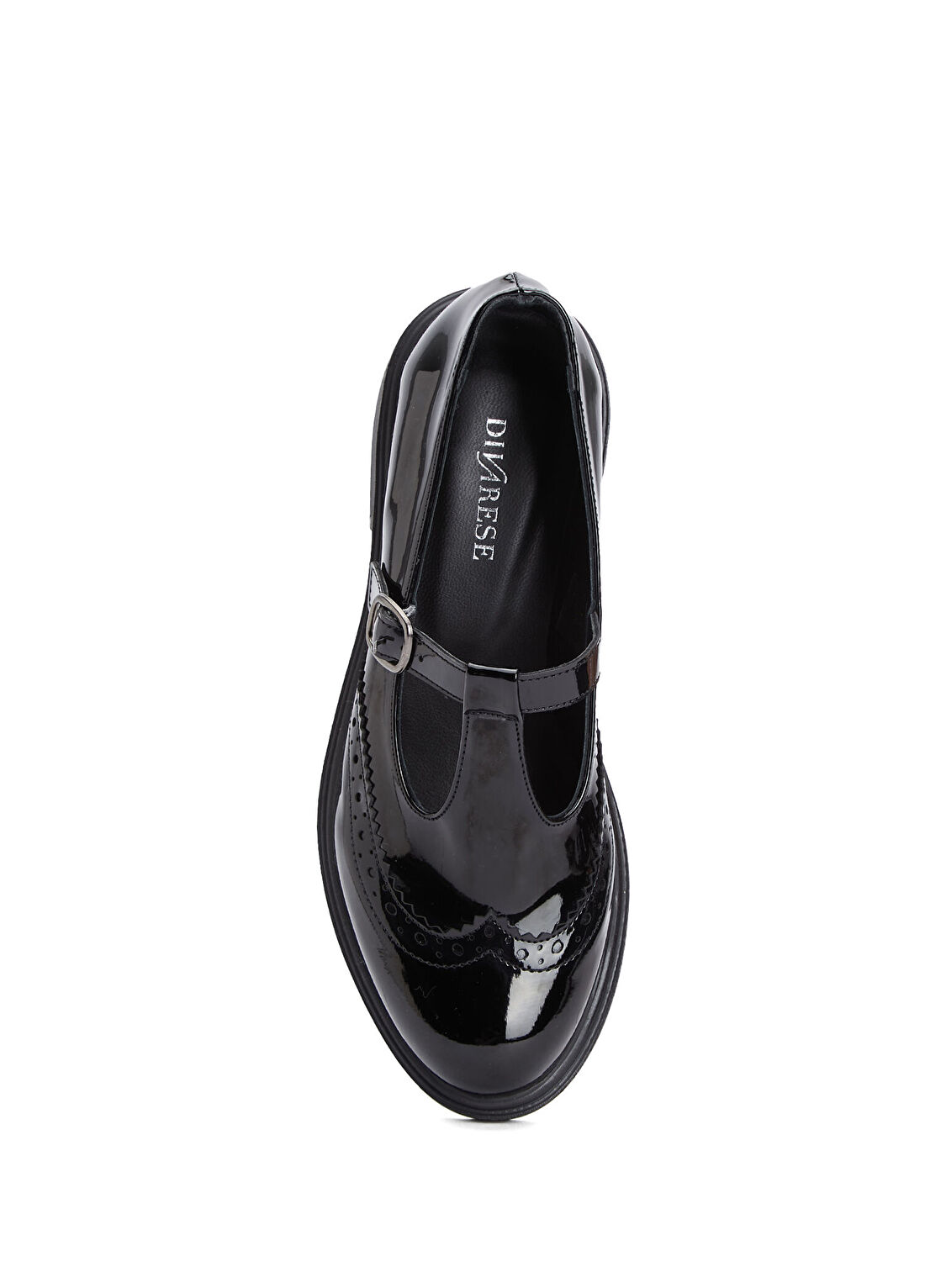 Divarese Siyah Zımbalı Toka Detaylı Kadın Loafer görsel 4