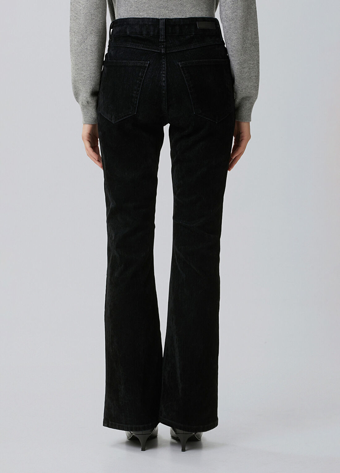 Network Siyah Flok Baskılı Denim Pantolon görsel 4