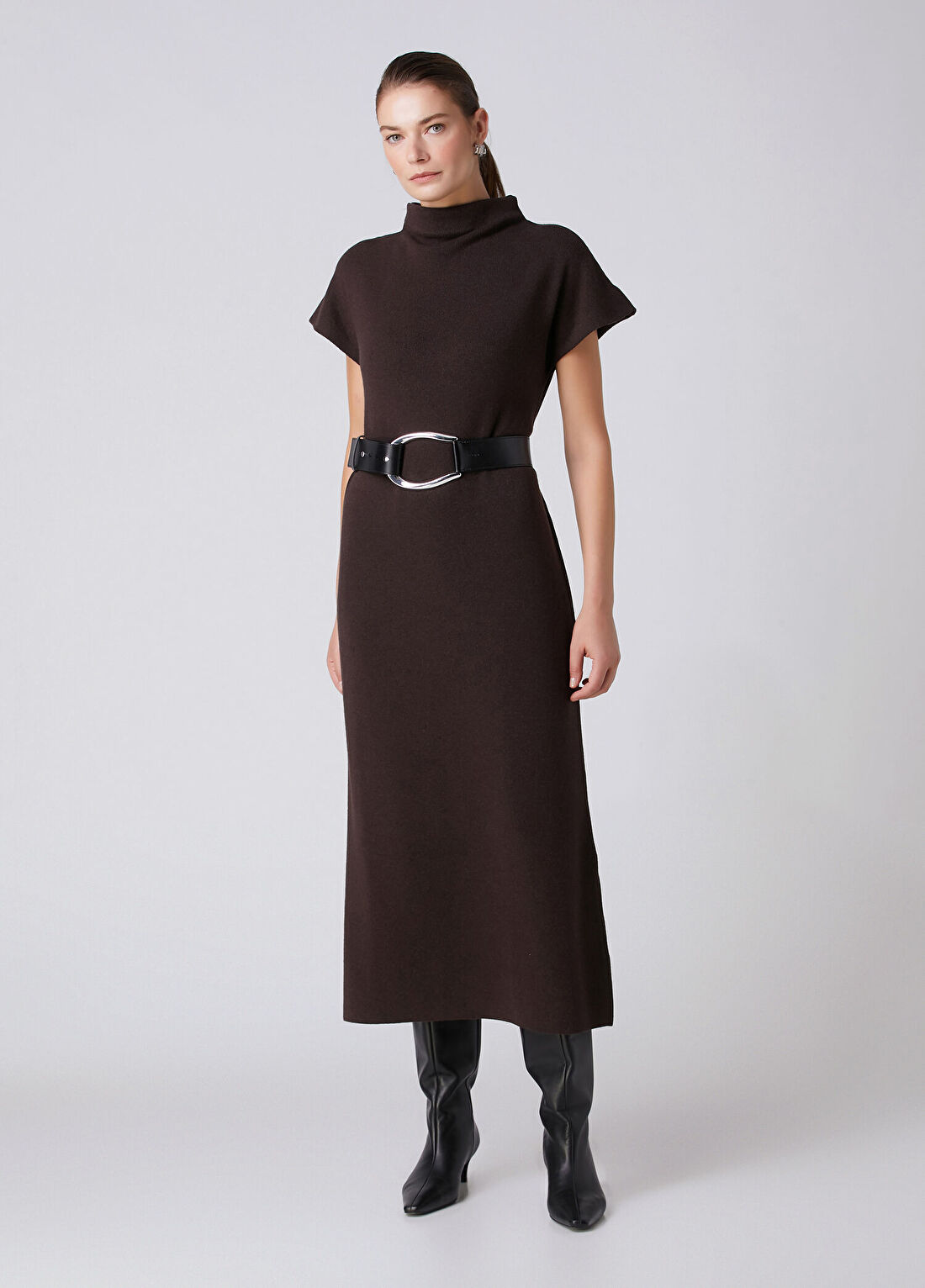 Beymen Collection Kahverengi Midi Elbise