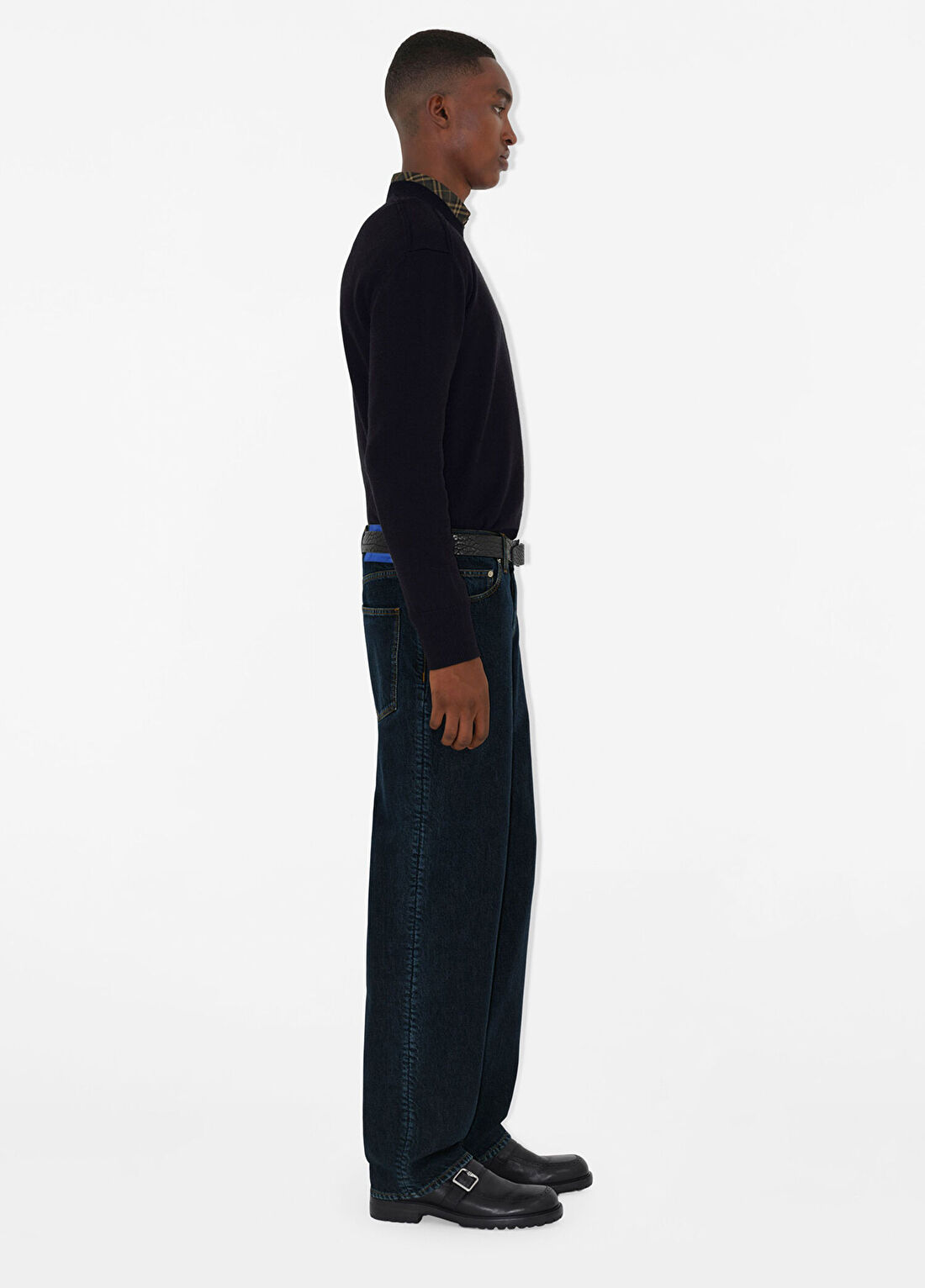 Burberry Smt Label Wool Siyah Erkek Kazak görsel 3