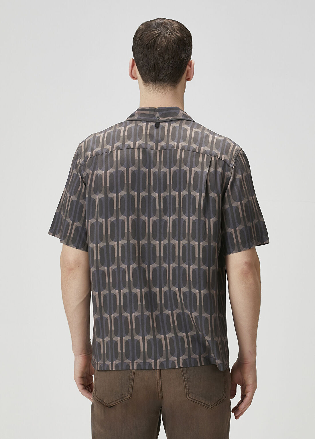 Rag&Bone Avery Geometrik Desenli Kısa Kollu Gömlek görsel 4